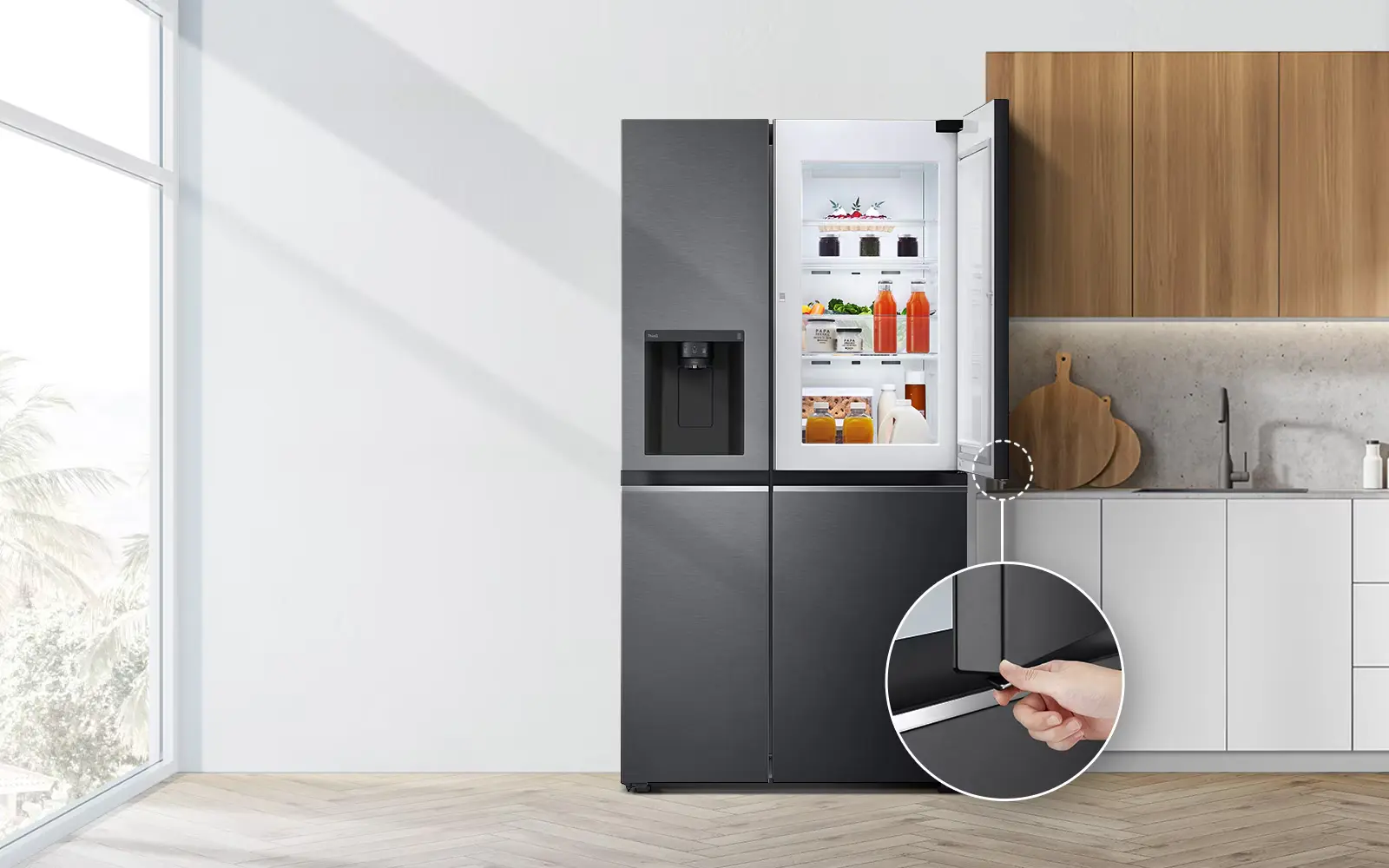 LG GC-J257SQNW Matte Black Fridge